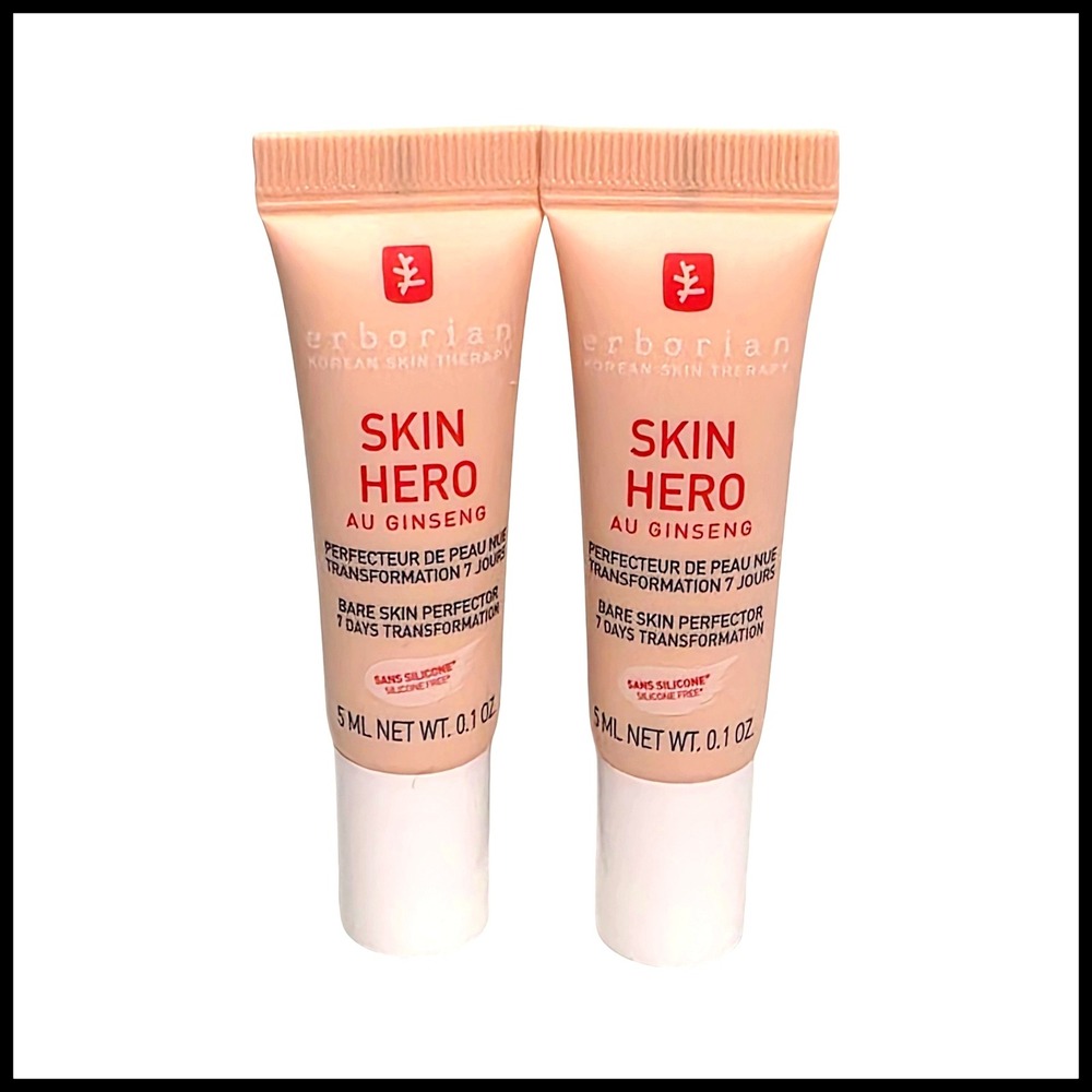 Erborian Skin Hero Au Ginseng Bare Skin Perfector 5ml Travel Size Duo